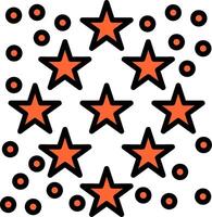 Stars Line Filled Icon vector