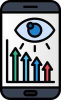 Vision Line Filled Icon vector