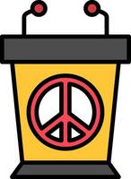 Speech Line Filled Icon vector