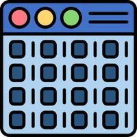 Binary Line Filled Icon vector