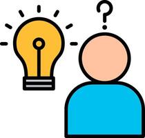 Idea Line Filled Icon vector