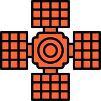 Satellite Line Filled Icon vector
