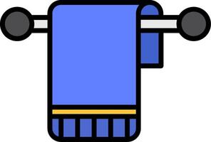 Towel Line Filled Icon vector