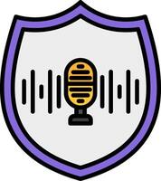 Voice Recognition Line Filled Icon vector