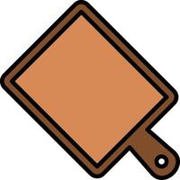 Chopping Board Line Filled Icon vector