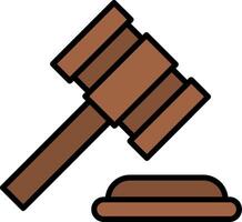 Law Line Filled Icon vector