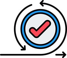 Iteration Line Filled Icon vector