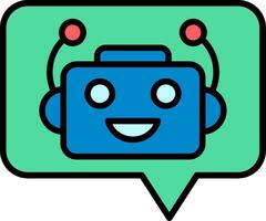 Message Line Filled Icon vector