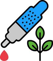 Pipette Line Filled Icon vector