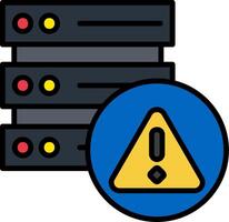 Server Line Filled Icon vector