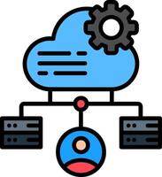 Data Line Filled Icon vector