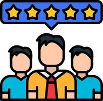 Feedback Line Filled Icon vector