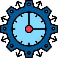 Project Management Line Filled Icon vector