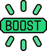 Boost Line Filled Icon vector