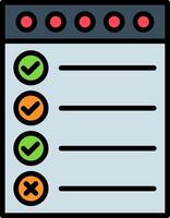 Checklist Line Filled Icon vector