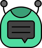 Message Line Filled Icon vector
