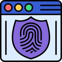 Web Security Line Filled Icon vector