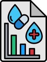 Analytic Line Filled Icon vector