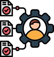 Data Management Line Filled Icon vector