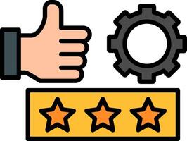 Feedback Line Filled Icon vector