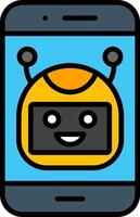 Mobile Line Filled Icon vector
