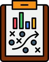 Strategy Line Filled Icon vector