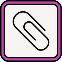 Attachment Line Filled Icon vector