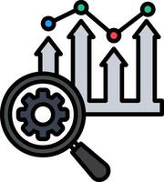 Analysis Line Filled Icon vector