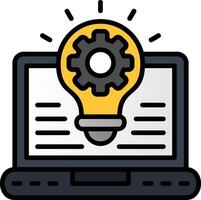 Development Line Filled Icon vector