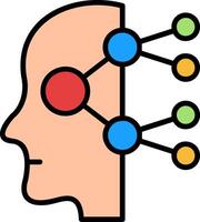 Neural Network Line Filled Icon vector