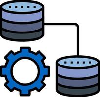 Server Line Filled Icon vector