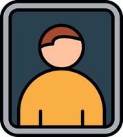User Line Filled Icon vector