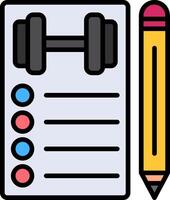 To Do List Line Filled Icon vector