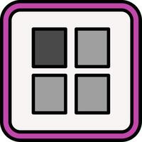 Menu Line Filled Icon vector