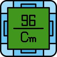 Curium Line Filled Icon vector