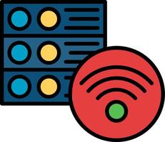 Wifi Connection Line Filled Icon vector