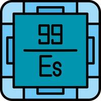 Einsteinium Line Filled Icon vector