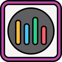 Statistics Line Filled Icon vector