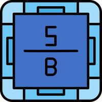 Boron Line Filled Icon vector