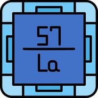 Lanthanum Line Filled Icon vector
