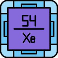 Xenon Line Filled Icon vector
