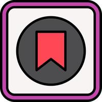 Label Line Filled Icon vector