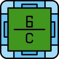 Carbon Line Filled Icon vector