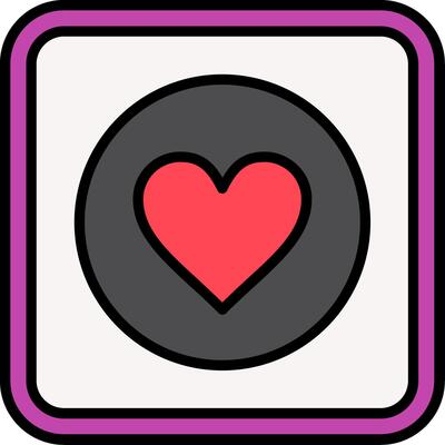 Heart Line Filled Icon