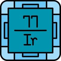 Iridium Line Filled Icon vector