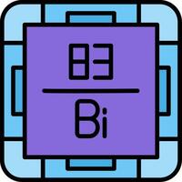 Bismuth Line Filled Icon vector