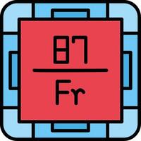 Francium Line Filled Icon vector