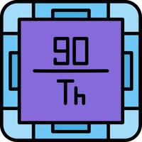 Thorium Line Filled Icon vector