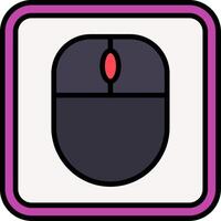 Computer Mouse Line Filled Icon vector