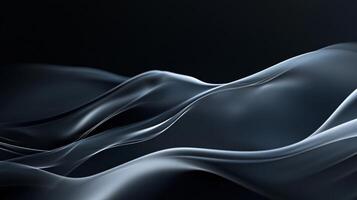 Black and white image of a wave with a silver color. The image has a mood of calmness and serenity photo